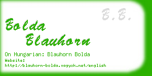 bolda blauhorn business card